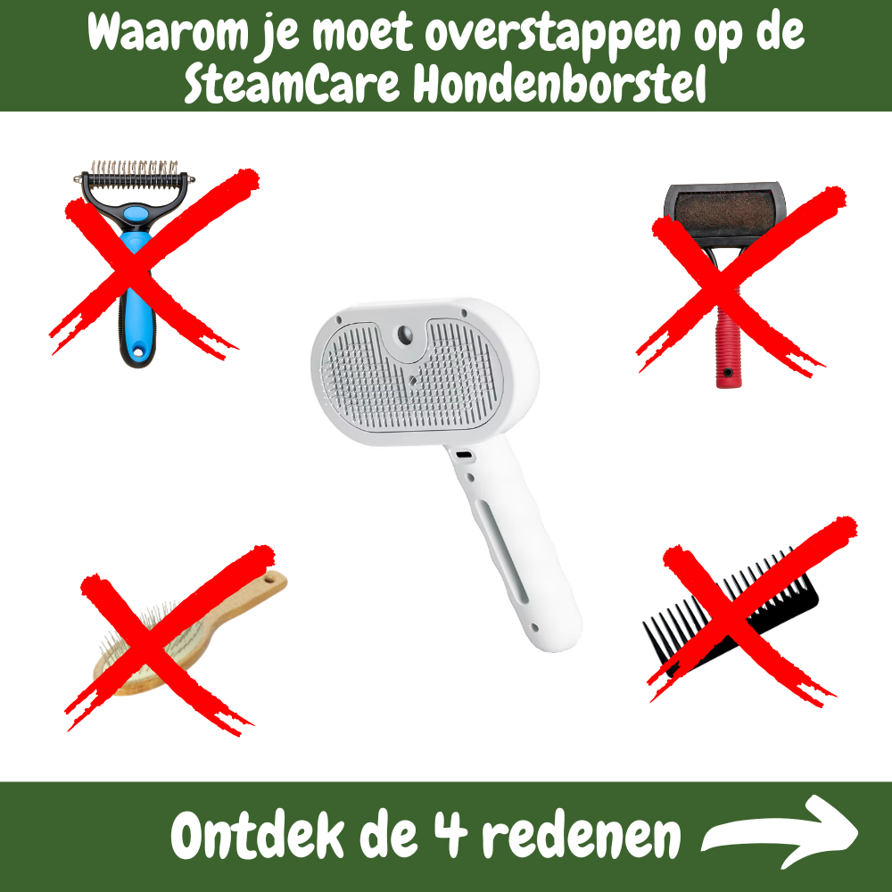 SteamCare Hondenborstel voor Antistatische Verzorging