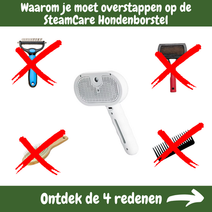 SteamCare Hondenborstel voor Antistatische Verzorging