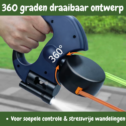 Dubbele Hondenriem met Rolmechanisme - TwinWalker