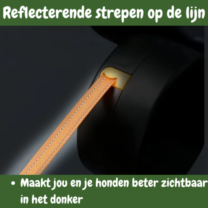Dubbele Hondenriem met Rolmechanisme - TwinWalker